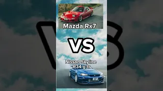 Mazda Rx7 vs Nissan Skyline r34 gtr