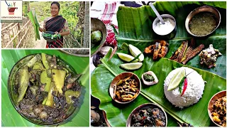 Assamese Ethnic Non veg Thali // অসমীয়া থলুৱা খাদ্য থলুৱা শাক-পাচলিৰ সোৱাদভৰা জুতি // #assam