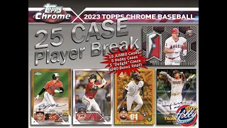 CASE #3 of 25 (JUMBO) - 2023 Topps CHROME 25 Case (240 Box) Player Break eBay 08/07/23