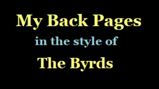 The Byrds   My Back Pages (Karaoke Version)