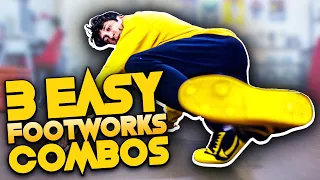 3 Easy Break Dance FOOTWORK COMBOS for Beginners (Techs)