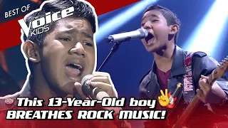 This 13-Year-Old ROCKERBOY sets the stage ON FIRE in The Voice Kids! 🔥