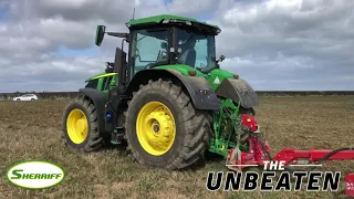 7R330 demo tractor in action at Alnwick this week