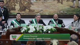 Posesionan a Silvana Mucarzel como presidenta del Concejo Municipal de Santa Cruz de la Sierra.