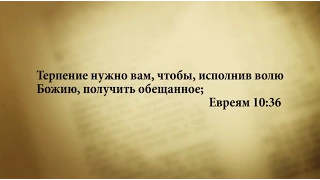 "3 минуты Библии. Стих дня" (7 мая Евреям 10:36)