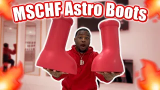 Big Red MSCHF ASTRO Boot🔴 l Unboxing 📦& On Feet Review 👟