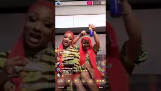 NICKI MINAJ AND MEGAN THEE STALLION BTS OF HOT GIRL SUMMER VIDEO IG LIVE #NICKIMINAJ