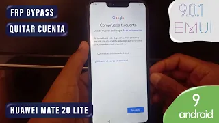 Eliminar cuenta Google Huawei Mate 20 Lite │EMUI 9.0.1 │ SIN PC │FRP Bypass