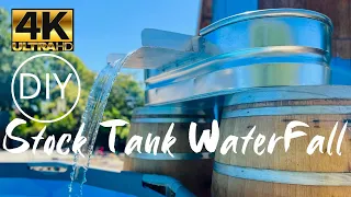 How to make a DIY Waterfall for your above ground pool - Ultimate Tarter Stock Tank Waterfall Idea