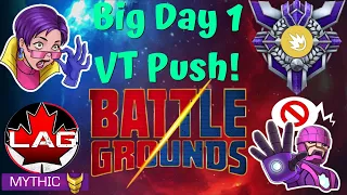 Battlegrounds Day 1 Victory Track Push! Racing AndrewTheRuff To Vibranium!? Unstoppable Meta! - MCOC