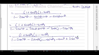 WMA13/01, IAL, (Edexcel), P3, October 2022, Q9, Trig Identities, Proof, Equations