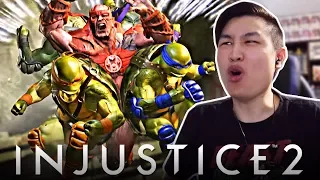 Injustice 2 - Teenage Mutant Ninja Turtles Gameplay Trailer!! [REACTION]