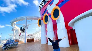 Full Day at Sea Onboard the Disney Wish - Concierge Sun Deck - Palo Brunch - Disney Cruise Line Vlog