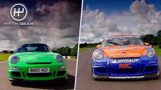 Porsche GT3 RS vs 911 GT3 Cup Car | Fifth Gear