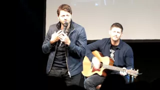 Jensen Ackles & Misha Collins singing at JIBCON7 2016