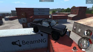 BeamNG.Drive / port container race/ Проходим контейнеры.