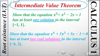 Some roots existence proofs using Intermediate Value Theorem