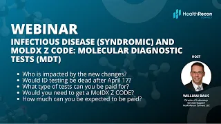 Infectious Disease (Syndromic) & MolDX Z Code: Molecular Diagnostic Tests l HealthRecon Connect