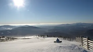 Весь спуск (4 км.). Трасса - сектор Е. ШЕРЕГЕШ.