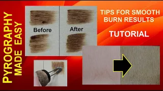 Wood Burning for beginners - TIPS FOR SMOOTH BURN RESULTS pyrography tutorial