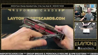 AWESOME CASE! 2023/24 Panini Obsidian Basketball Hobby 12 Box Case Break #2