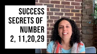 What is the Success Secret of Number 2, 11,20, 29 - Jaya Karamchandani