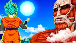 Goku takes on The Colossal Titan in Blade and Sorcery