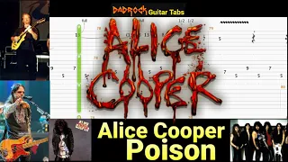 Poison - Alice Cooper - Guitar + Bass TABS Lesson