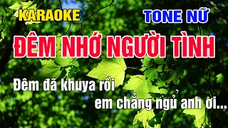 Đêm Nhớ Người Tình Karaoke Tone Nữ Nhạc Sống gia huy beat