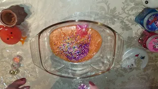 Mixing rainbow eyeshadow vs makeup,parts,glitter Into slime vs satisfying Slime Video!#asmr