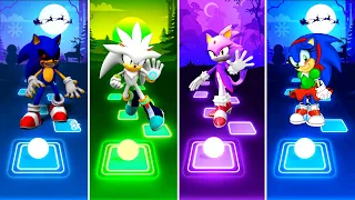 Sonic exe 🆚 Silver Sonic 🆚 Blaze The Cat 🆚 Sonic Girl | Sonic Team Tiles Hop EDM Rush