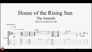 House Of The Rising Sun - Guitar TAB