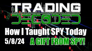 How I Taught SPY Today - 5/8/24 - A GIFT FROM SPY!