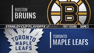 Boston Bruins vs Toronto Maple Leafs | Apr 15, 2019 NHL | Game 3 Stanley Cup 2019 | Обзор матча