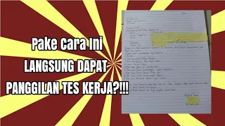 CARA TEPAT MENULIS DAN MENATA SURAT LAMARAN KERJA TULISAN TANGAN YANG BAIK DAN BENAR