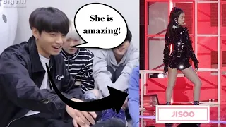 Jungkook reaction to Jisoo