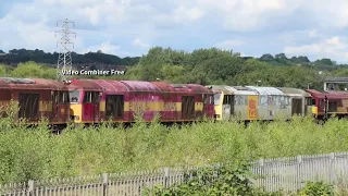 Moving stored Class 60 locomotives at Toton TMD 16th August 2023