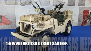 3D PRINTING 1:6 scale WWII  DESERT SAS JEEP.  COLLECTOR's EDITION