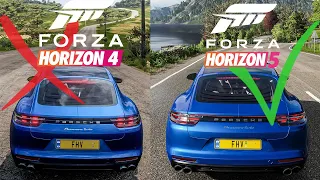 Forza Horizon 5 vs 4 Engine Sounds Comparison (Porsche Panamera Turbo)
