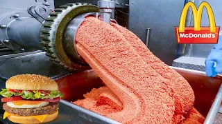 Wie Mcdonald's-Burger hergestellt werden. Lebensmittelproduktion