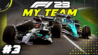 F1 23 MY TEAM CAREER Part 3: A First Chance for POINTS! Two World Champions Crash!