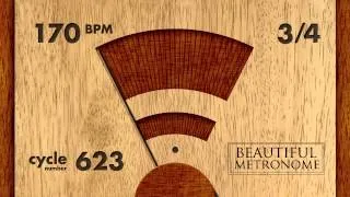 170 BPM 3/4 Wood Metronome HD