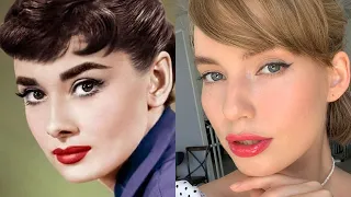 Audrey Hepburn's Makeup Tutorial / Classic '50s Look with Eyeliner #shorts