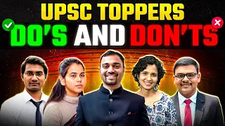 Do's and Don'ts for UPSC CSE | Analysis of Toppers Strategies | OnlyIAS