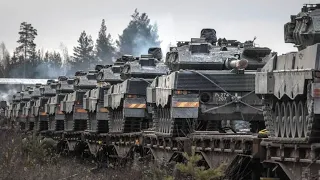 Hundreds of US & NATO Tanks Gather Massively in Poland