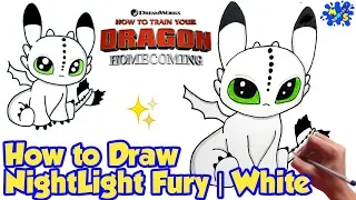 How to Draw Night-Light Fury Pouncer | How to Train your Dragon | Easy Step by Step Drawing