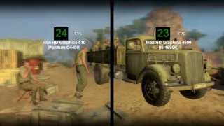 Intel HD Graphics 4600 vs Intel HD Graphics 510 -- Sniper Elite 3