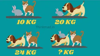 If weight of Rabbit+Cat=10kg, Dog+Rabbit=20kg and Dog+Cat=24kg. Then Weight of the Cat+dog+rabbit=?