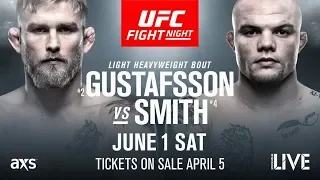 UFC FIGHT NIGHT 153 ГУСТАФССОН vs СМИТ / GUSTAFSSON vs SMITH