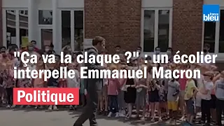 "Ça va la claque ?" : un écolier de Poix-de-Picardie interroge Emmanuel Macron sur la gifle reçue